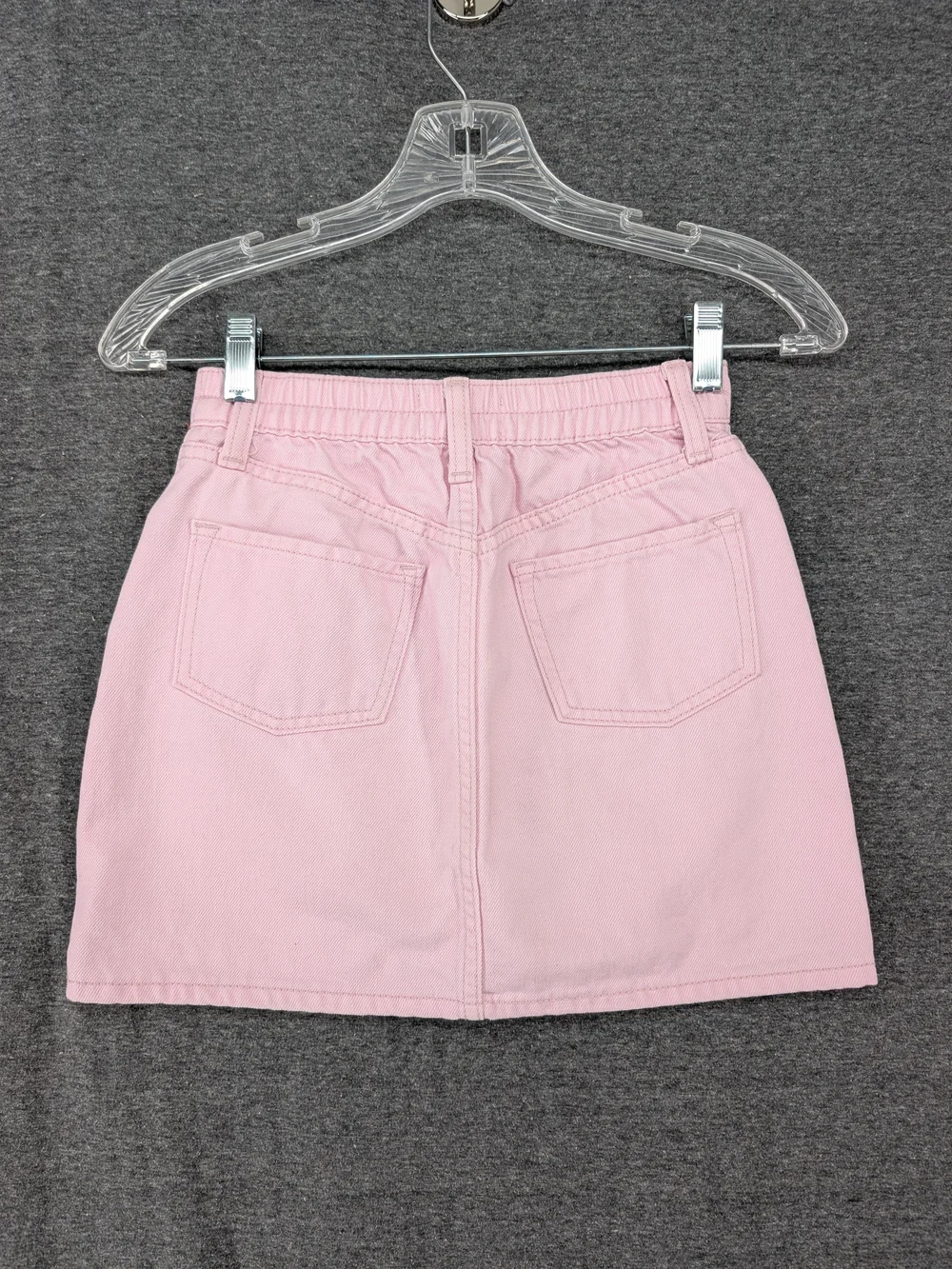 Girl's Old Navy Pink Button-Front Denim Skirt